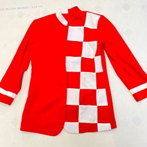 Red & white coat